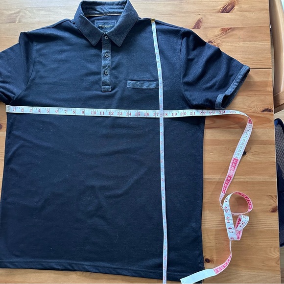 Denim and Flower Ricky Singh Men's Black Short Sleeve Polo - Size Large - Picture 9 of 10